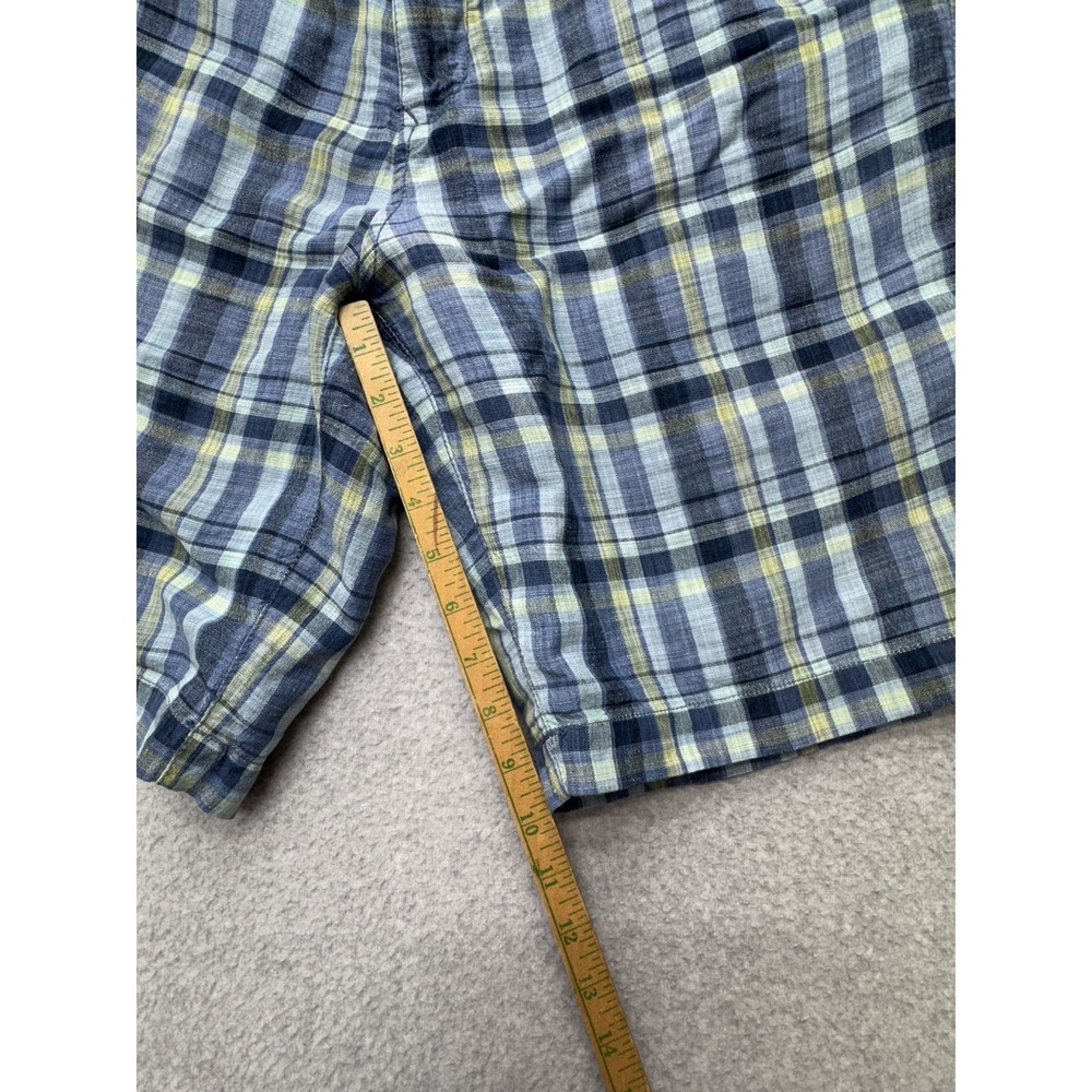 Tommy Bahama Shorts Mens 35 Plaid Linen Blend‎ Flat Front Casual Summer Golf - Picture 4 of 11